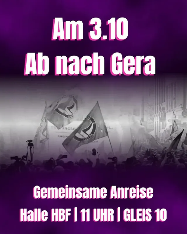 Gera, 03.10.25: Gemeinsame Anreise aus Halle
