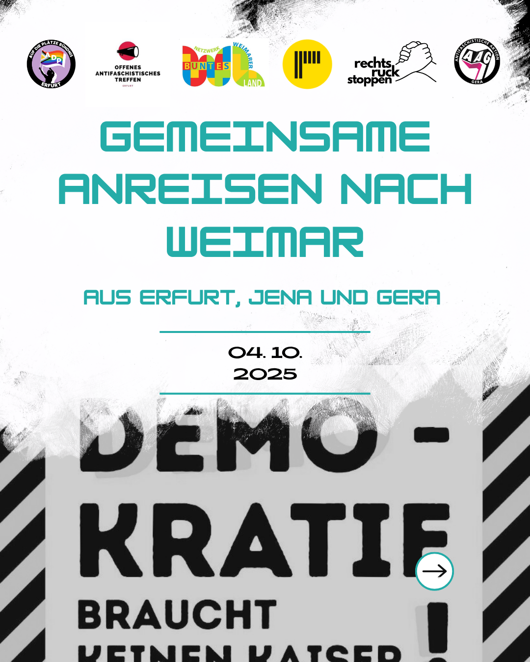 Weimar, 04.10.2025: Gemeinsame Anreisen aus Erfurt, Jena und Gera